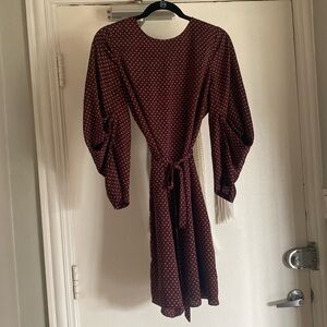 Vince Camuto burgundy mini dress